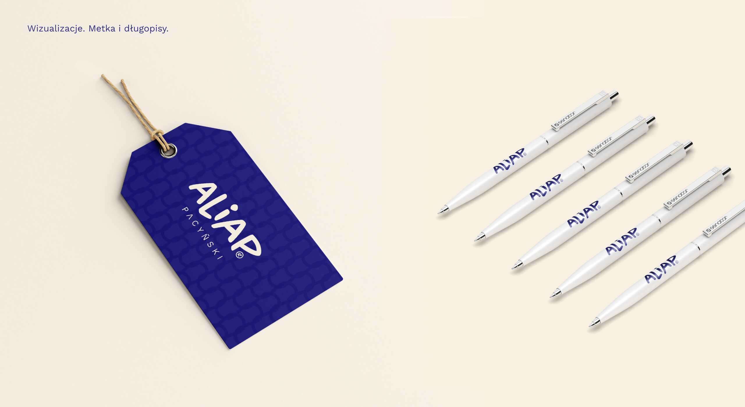 Aliap - Projekt metek do ubrań oraz długopisów
