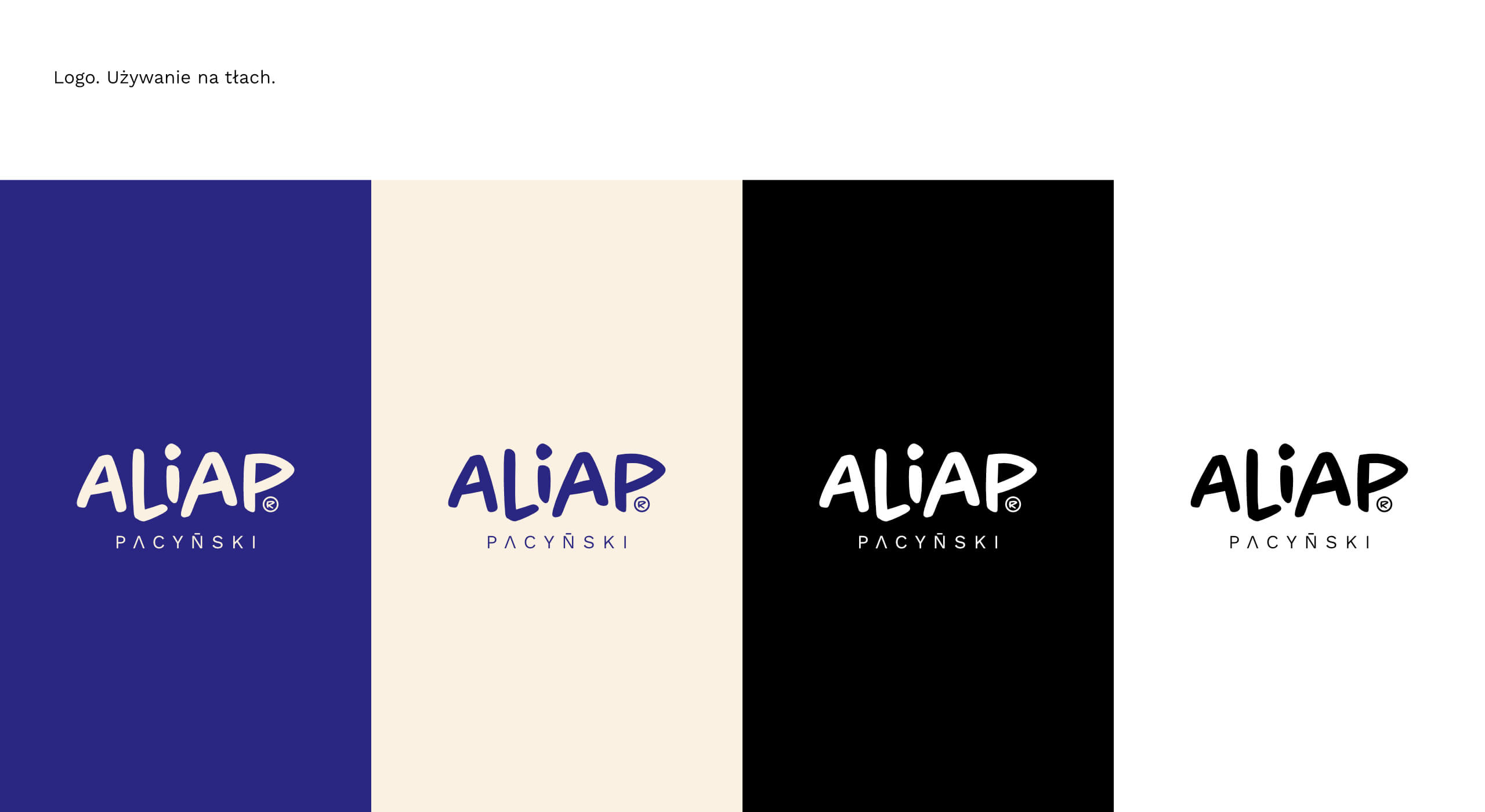 Aliap - Używanie logo na różnych tłach