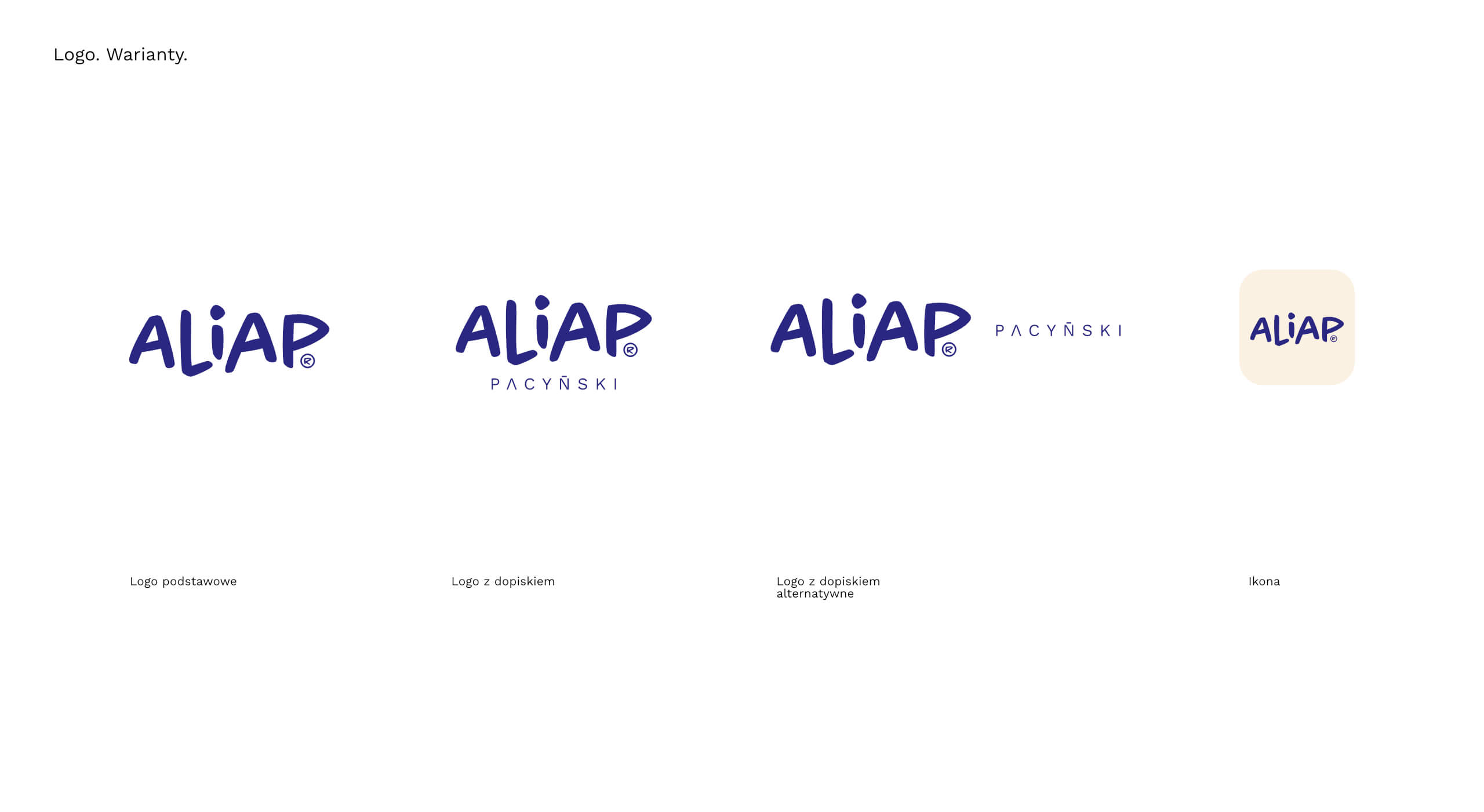 Aliap - Warianty logo